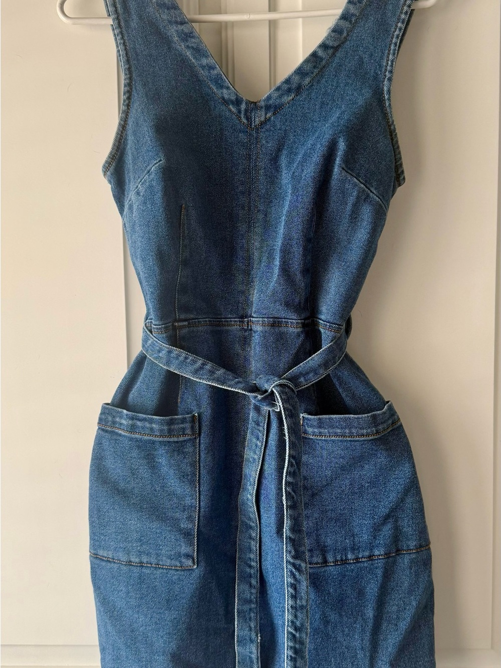 Universal Thread Denim Jean midi-Dress with removable Waist Tie